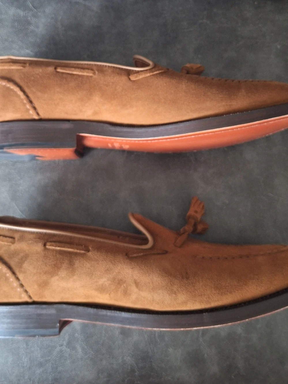 Polo Ralph Lauren Booth Tassel Suede Slip-on Loafers Brown Dress Shoe Mens 10.5D